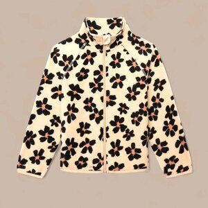 Wonder Nation Girls Microfleece Full Zip Jacket Daisy Leopard , Sizes XS